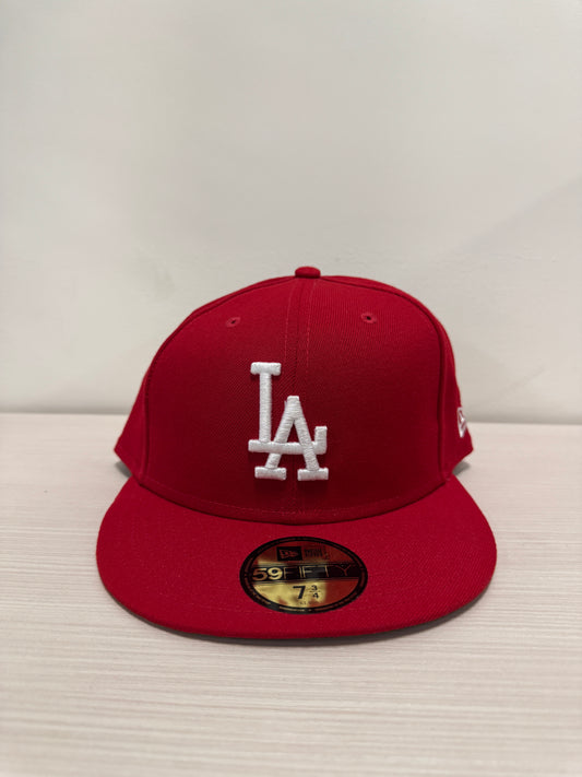 LA Dodger New Era Red/White Fitted Hat